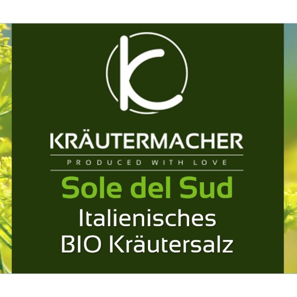 BIO Italienisches Kräutersalz "Sole del Sud" kbA 125g Glas