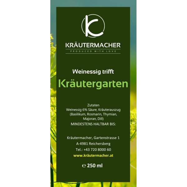 Weinessig trifft Kräutergarten