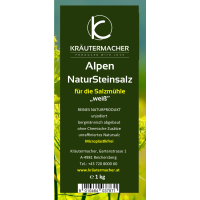 Alpen Natur Steinsalz für die Salzmühle 1Kg
